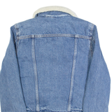 LEVI'S BIG E Womens Sherpa Lined Denim Jacket Blue XS