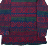 NORTHCREST Womens Fleece Jacket Maroon Striped M