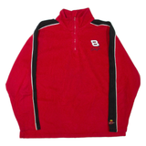 WINNERS CIRCLE 1/4 Zip Mens Fleece Jacket Red L