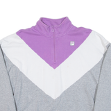 FILA Womens Sweatshirt Purple 1/4 Zip 2XL