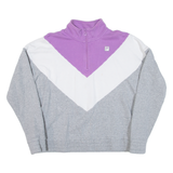 FILA Womens Sweatshirt Purple 1/4 Zip 2XL