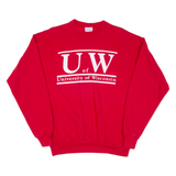 SANTEE University Of Wisconsin Mens Sweatshirt Red USA L