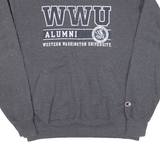 CHAMPION Western Washington University Mens Sweatshirt Grey 1/4 Zip USA L