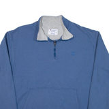 CHAMPION Mens Sweatshirt Blue 1/4 Zip L