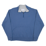 CHAMPION Mens Sweatshirt Blue 1/4 Zip L