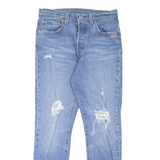 LEVI'S 501S Jeans Distressed Womens Blue Skinny Straight Stone Wash W28 L28