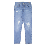 LEVI'S 501S Jeans Distressed Womens Blue Skinny Straight Stone Wash W28 L28