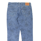 LEVI'S 541 Jeans Palm Tree Print Mens Blue Athletic Tapered W36 L30