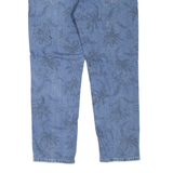 LEVI'S 541 Jeans Palm Tree Print Mens Blue Athletic Tapered W36 L30