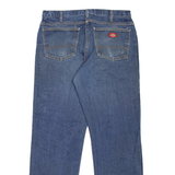 DICKIES Workwear Mens Jeans Blue Regular Straight Stone Wash W34 L32