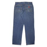 DICKIES Workwear Mens Jeans Blue Regular Straight Stone Wash W34 L32