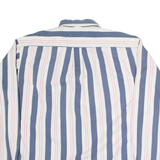 TOMMY HILFIGER Mens Shirt White Striped Long Sleeve L