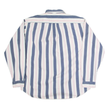 TOMMY HILFIGER Mens Shirt White Striped Long Sleeve L