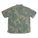 BATIK BAY Mens Hawaiian Shirt Green Floral L