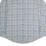 LL BEAN Womens Flannel Shirt Blue Check Long Sleeve XL