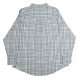 LL BEAN Womens Flannel Shirt Blue Check Long Sleeve XL