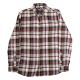 CHAPS Mens Flannel Shirt Black Check Long Sleeve M