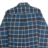 JACKS Mens Flannel Shirt Blue Check Long Sleeve L