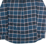 JACKS Mens Flannel Shirt Blue Check Long Sleeve L
