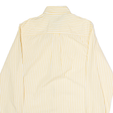 TOMMY HILFIGER Mens Shirt Yellow Striped Long Sleeve XS