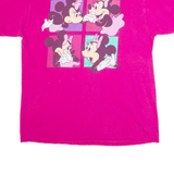 DISNEY Minnie Mouse Womens T-Shirt Pink XL