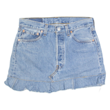 LEVI'S 501 Y2K Womens Mini Skirt Blue Short Denim S