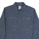 DICKIES Mens Flannel Shirt Blue Long Sleeve S