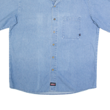 DICKIES Mens Denim Shirt Blue L