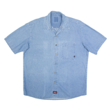 DICKIES Mens Denim Shirt Blue L