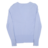 NAVYBOOT Womens Cardigan Blue V-Neck Tight Knit S