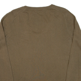 TOMMY HILFIGER Womens Jumper Green V-Neck Tight Knit L