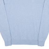 TOM TAILOR Mens Jumper Blue V-Neck Tight Knit M