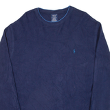 POLO RALPH LAUREN Sleepwear Mens Jumper Blue Waffle Knit XL