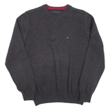 TOMMY HILFIGER Mens Jumper Grey Tight Knit M