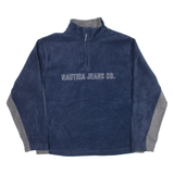 NAUTICA Mens Fleece Blue 1/4 Zip 2XL