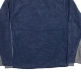 NAUTICA Mens Fleece Blue 1/4 Zip 2XL