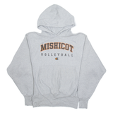CHAMPION Mischicot Volleyball Mens Grey Hoodie USA M