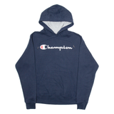 CHAMPION Mens Blue Hoodie S
