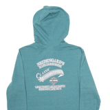 HARLEY DAVIDSON Womens Green Hoodie Full Zip M