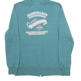 HARLEY DAVIDSON Womens Green Hoodie Full Zip M