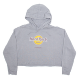 HARD ROCK CAFE Crop London Womens Grey Hoodie L
