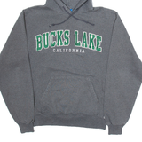 CHAMPION Bucks Lake California Mens Grey Hoodie USA S