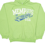 GILDAN Memphis Tennesee Mens Green Hoodie USA M
