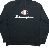 CHAMPION Mens Black Hoodie L