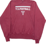 CHAMPION TCA Football Mens Red Hoodie USA S