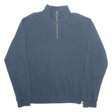 CARHARTT Tall Mens Sweatshirt Blue 1/4 Zip L