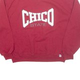 RUSSELL ATHLETIC Chico State Mens Sweatshirt Red USA L