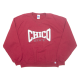 RUSSELL ATHLETIC Chico State Mens Sweatshirt Red USA L