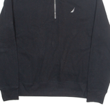 NAUTICA Mens Sweatshirt Black 1/4 Zip M