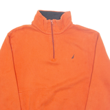 NAUTICA Mens Sweatshirt Orange 1/4 Zip M